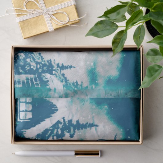 Kerstkerstkerstkerstkerstman rendierlandschap tissuepapier (Geschenk)