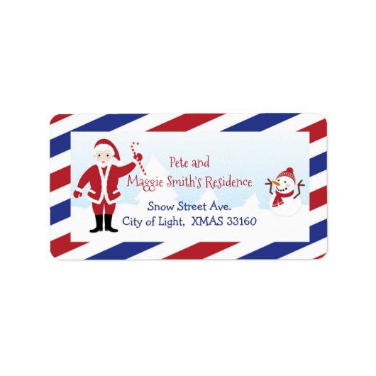 Kerstkerstkerstkerstkerstman — Retouradres Etiket (Voorkant)