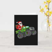 Kerstkerstkerstkerstkerstman Riding Monster Truck  Kaart (Gele Bloem)