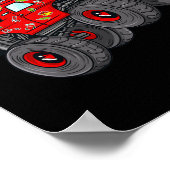 Kerstkerstkerstkerstkerstman Riding Monster Truck  Poster (Hoek)