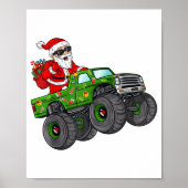 Kerstkerstkerstkerstkerstman Riding Monster Truck  Poster (Voorkant)