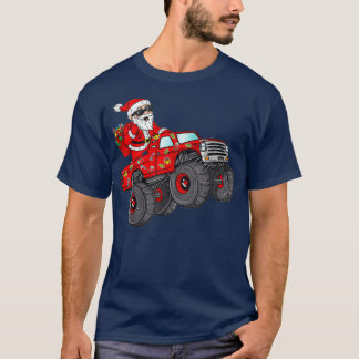 Kerstkerstkerstkerstkerstman Riding Monster Truck T-shirt