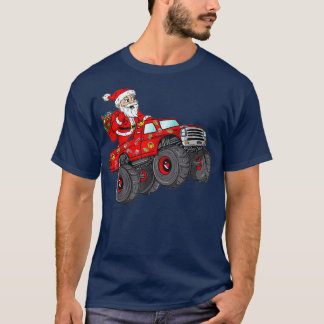 Kerstkerstkerstkerstkerstman Riding Monster Truck T-shirt