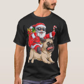 Kerstkerstkerstkerstkerstman Riding Pug Xmas Boys  T-shirt (Voorkant)