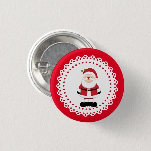 kerstkerstkerstkerstkerstman ronde button 3,2 cm (Voorkant /achterkant)