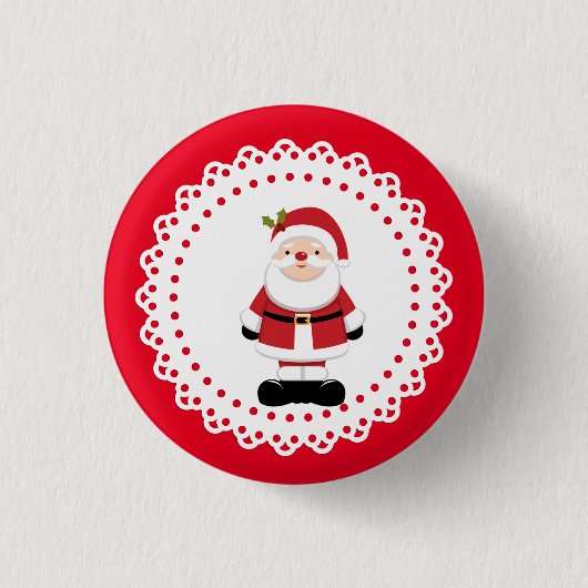 kerstkerstkerstkerstkerstman ronde button 3,2 cm (Voorkant)