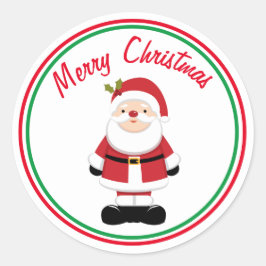 kerstkerstkerstkerstkerstman ronde sticker
