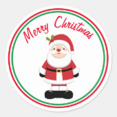 kerstkerstkerstkerstkerstman ronde sticker (Voorkant)