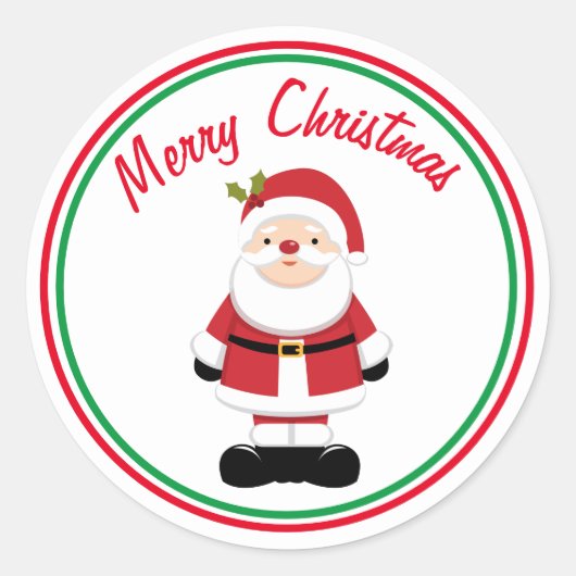 kerstkerstkerstkerstkerstman ronde sticker (Voorkant)