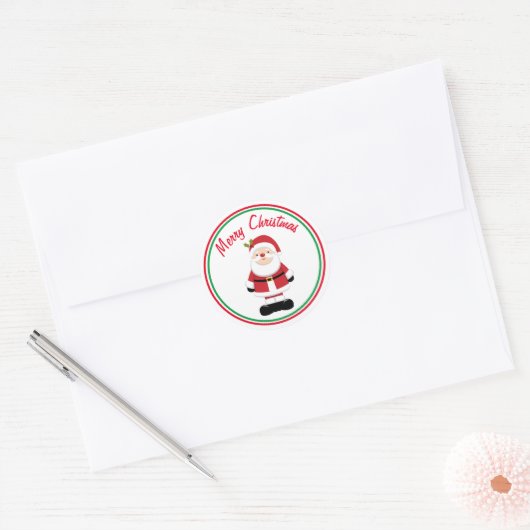 kerstkerstkerstkerstkerstman ronde sticker (Envelop)