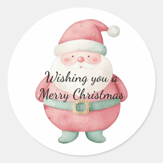 kerstkerstkerstkerstkerstman ronde sticker (Voorkant)