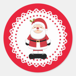 kerstkerstkerstkerstkerstman ronde sticker