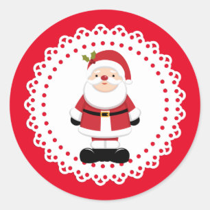 kerstkerstkerstkerstkerstman ronde sticker
