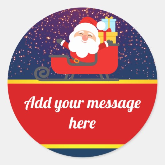 kerstkerstkerstkerstkerstman ronde sticker (Voorkant)