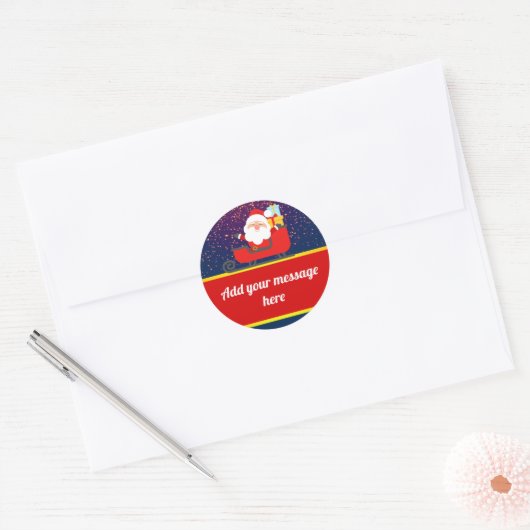 kerstkerstkerstkerstkerstman ronde sticker (Envelop)