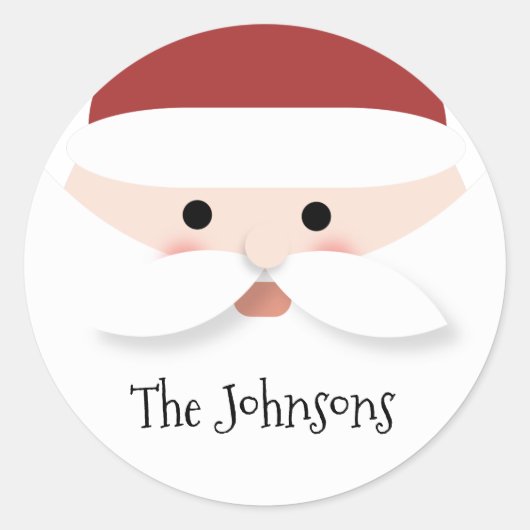 kerstkerstkerstkerstkerstman ronde sticker (Voorkant)