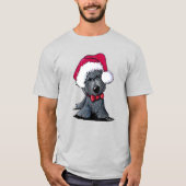 Kerstkerstkerstkerstkerstman Schotse Terrier T-shirt (Voorkant)