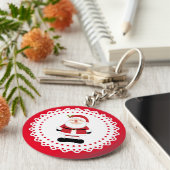 kerstkerstkerstkerstkerstman sleutelhanger (Zijkant)