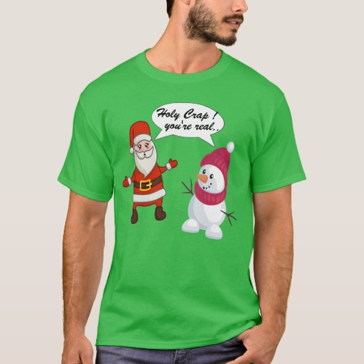 Kerstkerstkerstkerstkerstman Snowman Het seizoen T-shirt (Voorkant)