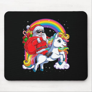 Kerstkerstkerstkerstkerstman Unicorn Xmas meisjes  Muismat