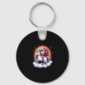 Kerstkerstkerstkerstkerstman Unicorn Xmas meisjes  Sleutelhanger (Voorkant)