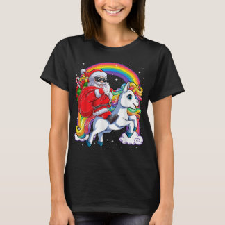 Kerstkerstkerstkerstkerstman Unicorn Xmas meisjes  T-shirt