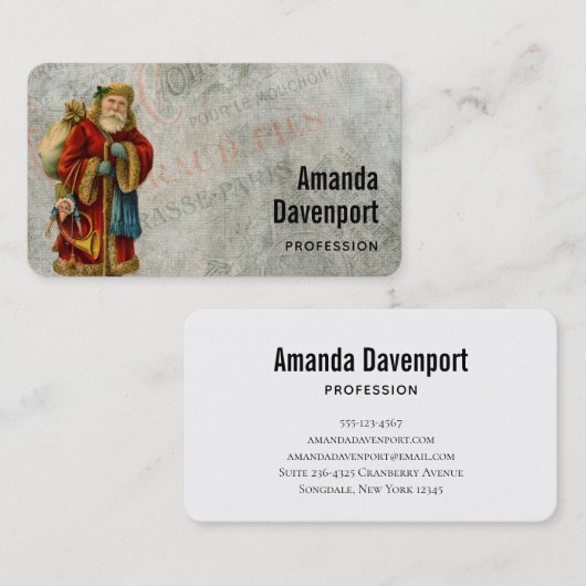  kerstkerstkerstkerstkerstman visitekaartje (Voorkant / Achterkant)