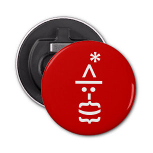 Kerstkerstkerstkerstkerstmanie Button Flesopener