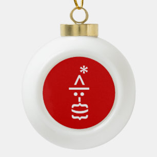 Kerstkerstkerstkerstkerstmanie Keramische Bal Ornament