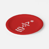 Kerstkerstkerstkerstkerstmanie Papieren Bordje (Gekanteld)