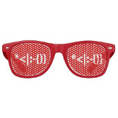 Kerstkerstkerstkerstkerstmanie Retro Zonnebril (Voorkant)