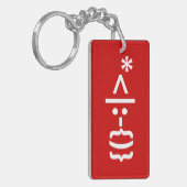 Kerstkerstkerstkerstkerstmanie Sleutelhanger (Voorkant Links)