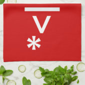 Kerstkerstkerstkerstkerstmanie Theedoek (Gevouwen)