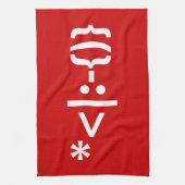 Kerstkerstkerstkerstkerstmanie Theedoek (Verticaal)