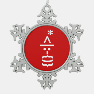 Kerstkerstkerstkerstkerstmanie Tin Sneeuwvlok Ornament