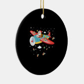 Kerstkerstkerstkerstkerstmis: piloot vliegende vli keramisch ornament (Rechts)