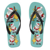 Kerstkerstkerstkerstkerstrenrenrenrood geel cadeau teenslippers (Voetbed)