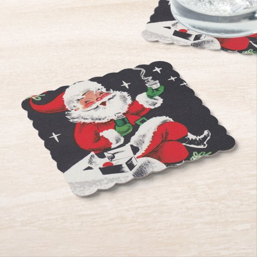 kerstkerstkerstkerstkerstretro onderzetter (Gebogen)