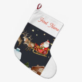 kerstkerstkerstkerstkerstsanta komt in voorraad grote kerstsok (Voorkant (Hangend))