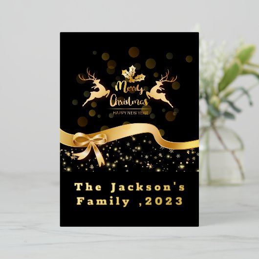  kerstkerstkerstkerstkerstschilder folie feestdagenkaart (Staand Voorkant)