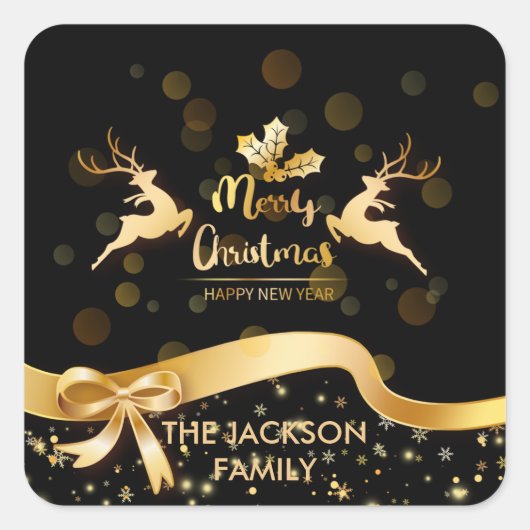  kerstkerstkerstkerstkerstschilder vierkante sticker (Voorkant)