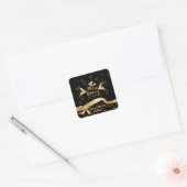  kerstkerstkerstkerstkerstschilder vierkante sticker (Envelop)