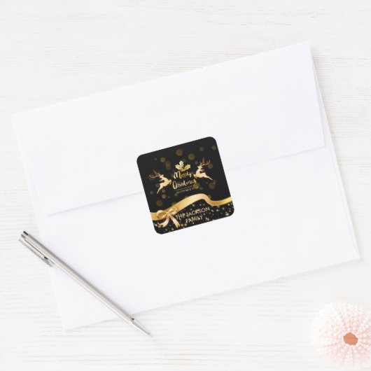  kerstkerstkerstkerstkerstschilder vierkante sticker (Envelop)