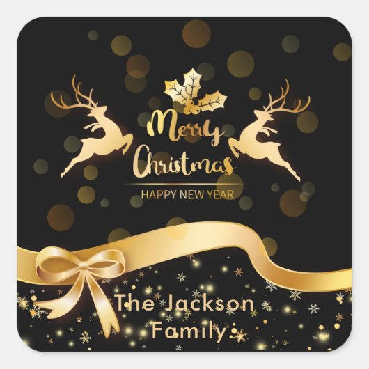  kerstkerstkerstkerstkerstschilder vierkante sticker (Voorkant)