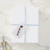 Kerstkerstkerstkerstkerstschildpadden en rendieren cadeaulabel (Met Touw)