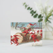 Kerstkerstkerstkerstkleppen op een feestdag feestdagenkaart (Staand voorkant)