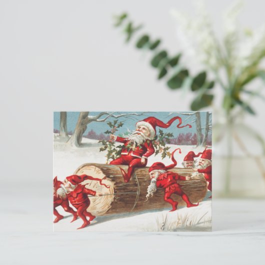 Kerstkerstkerstkerstkleppen op een feestdag feestdagenkaart (Staand voorkant)