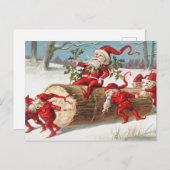 Kerstkerstkerstkerstkleppen op een feestdag feestdagenkaart (Voorkant / Achterkant)