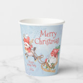 Kerstkerstkerstkerstkoepel met rendiergepersonalis papieren bekers (Achterkant)