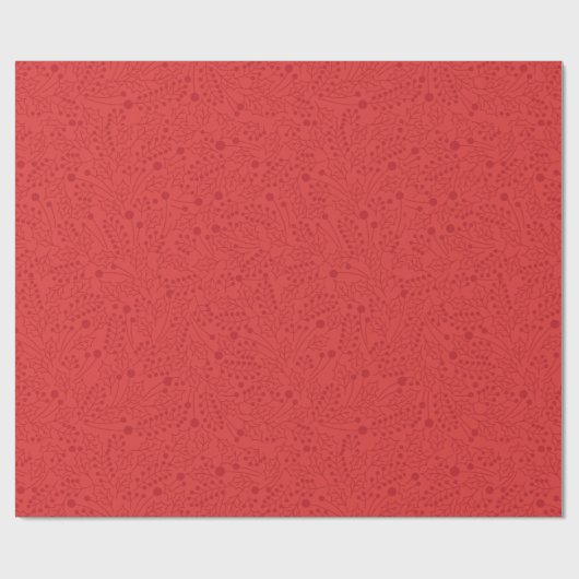 Kerstkerstkerstkerstkunst Holly Leaf Print Cadeaupapier (Vlak)
